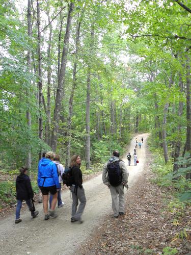 road walk to Pawtuckaway Middle Mountain in New Hampshire