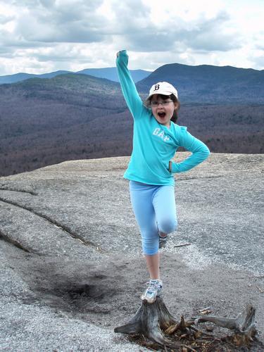 hiker on Mount Pemigewasset in New Hampshire