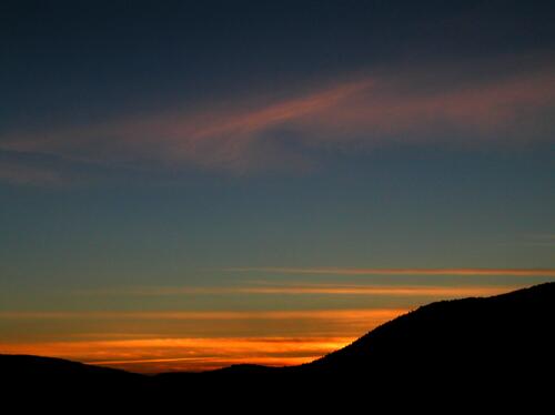 sunset on Mount Pemigewasset in New Hampshire