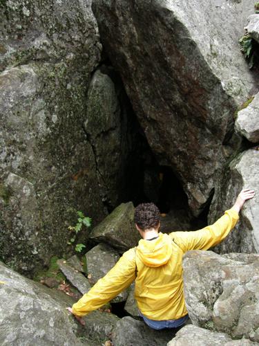 cave on Mount Percival trail in New Hampshire