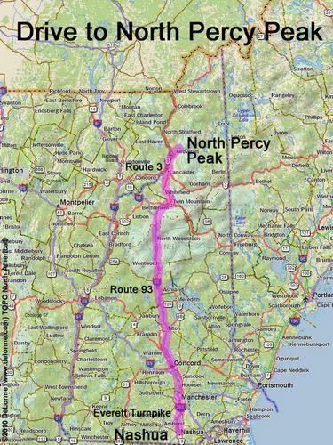 North Percy Peak drive route