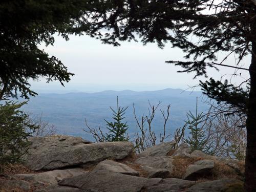 ledge lookout on Styles Peak in the Peru Peak Wilderness of southern Vermont