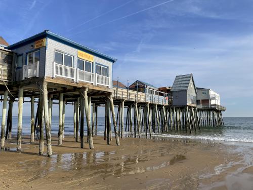 Pier in December at Old Orchard Beach, just south of Pine Point Beach in southern coastal Maine