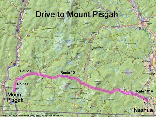 Mount Pisgah drive route