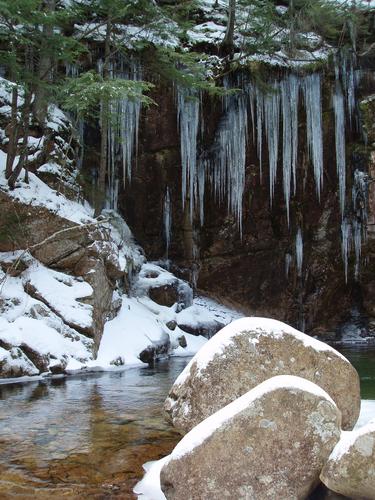 Sabbaday Brook in winter in New Hampshire