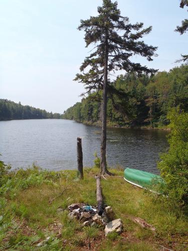 Halfmile Pond view on the way to Prospect Hill in Enfield in New Hampshire