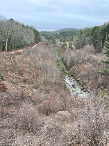 dry spillway in January at Quabbin Reservoir, near Quabbin Hill in central MA