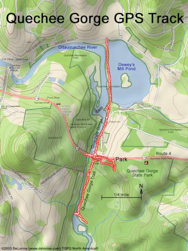 Quechee Gorge gps track