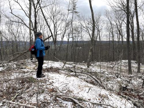 Dick in March on the summit of Rattlesnake Hill near Hopkinton in southern New Hampshire