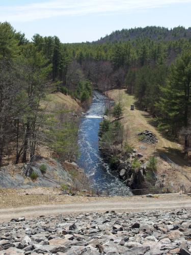 river outflow at Clough State Park in southern New Hampshire