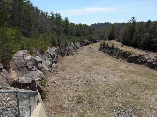 overflow water path at Clough State Park in southern New Hampshire