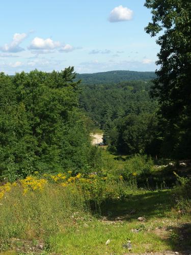 view from the gas pipeline swath at Raymond Park in Pelham, New Hampshire