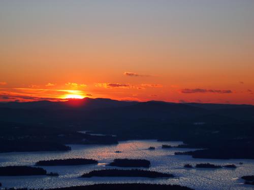 sunset on Red Hill in New Hampshire