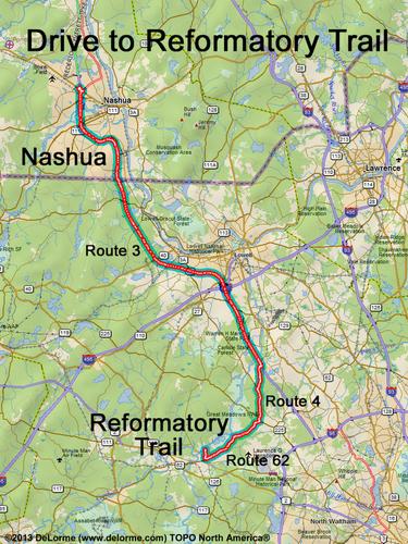 Reformatory Trail drive route