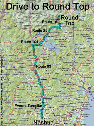 Round Top drive route