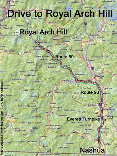 Royal Arch Hill drive route