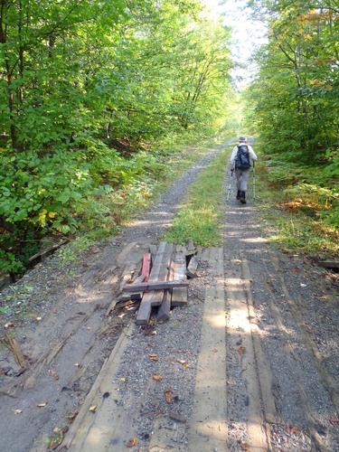 bad bridge on the access road to Saddleback Mountain in Maine