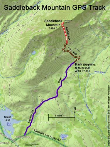 Saddleback Mountain gps track