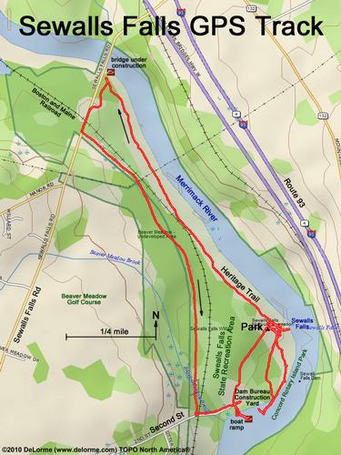 Sewalls Falls gps track
