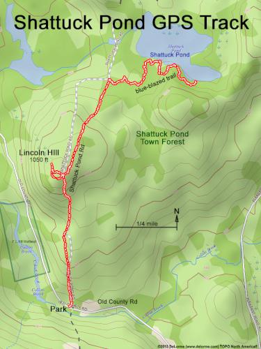 Shattuck Pond gps track