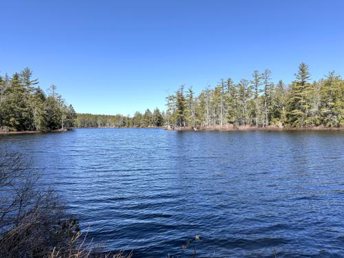 view in April at Shattuck Pond in southern NH