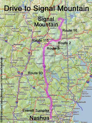 Signal Mountain drive route