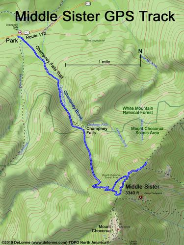 Middle Sister Mountain gps track