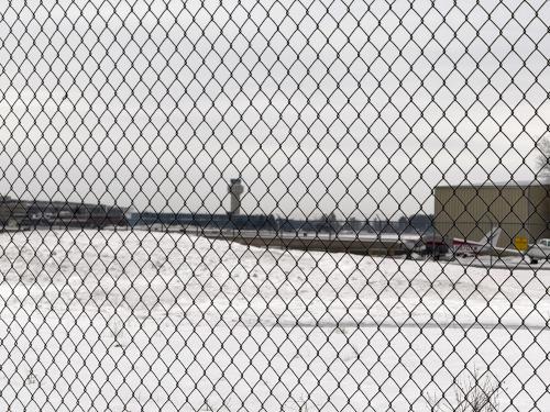 airport in March at South Manchester Rail Trail in southern New Hampshire