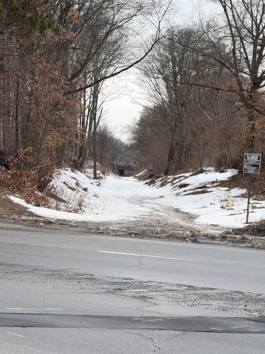 rail-trail end in March at South Manchester Rail Trail in southern New Hampshire