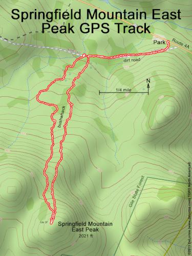 Springfield East Mountain gps track