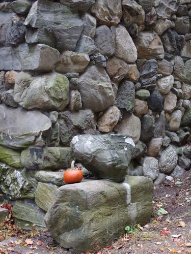 stone gatehouse to the Stevens Estate at North Andover in Massachusetts