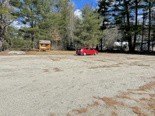 parking in March at Stevens Rail Trail near Hopkinton in southern New Hampshire