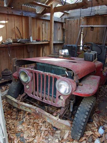 old vehicle at an abandoned sawmill near Stonehouse Pond in southeastern New Hampshire