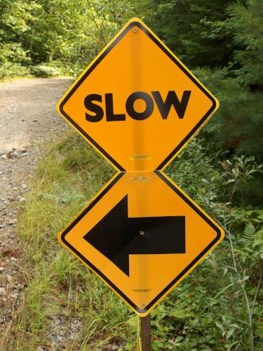 ATV caution sign at Sugar Mountain in northern New Hampshire