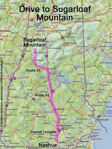 Sugarloaf Mountain drive route
