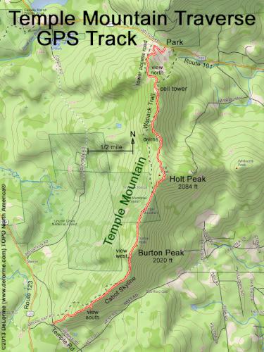 Temple Mountain gps track