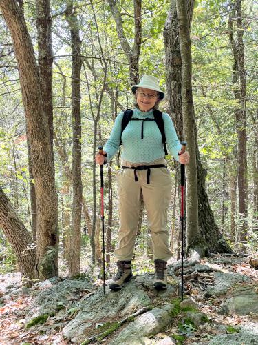 Andee atop Oak Hill in September at Tophet Chasm in northeastern Massachusetts