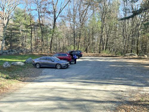 parking in November at Towle Land in northeast Massachusetts