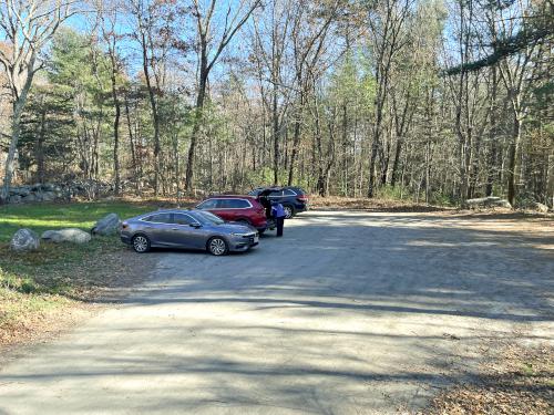 parking in November at Towle Land in northeast Massachusetts