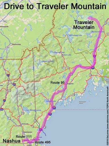 Traveler Mountain drive route