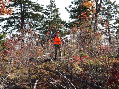 Andee on top of Tucker Mountain in New Hampshire