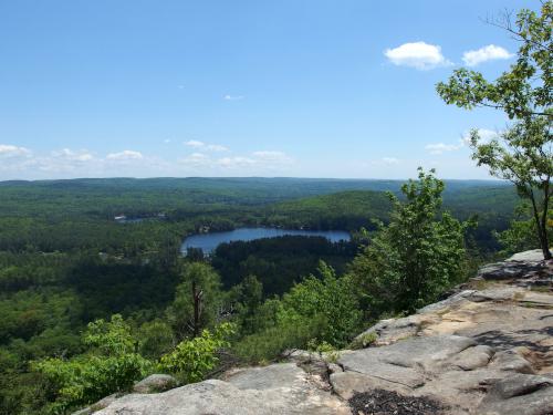 view toward Tully Pond from Tully Mountain in north central Massachusetts