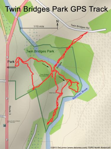 Twin Bridge Park gps track