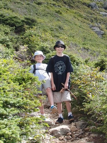 hikers on the Jewell Trail to Mount Washington in New Hampshire