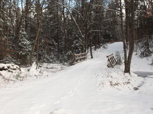 bridge on the snowmobile trail to Little Mount Washington in southwest New Hampshire