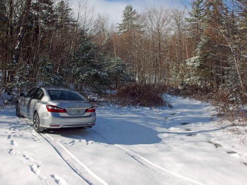 parking lot at Little Mount Washington in southwest New Hampshire