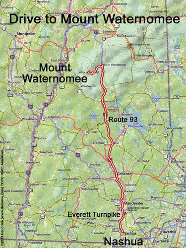 Mount Waternomee drive route