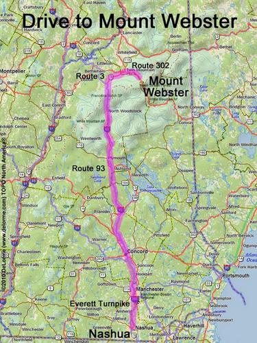 Mount Webster drive route