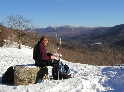 winter view from Welch Mountain in New Hampshire