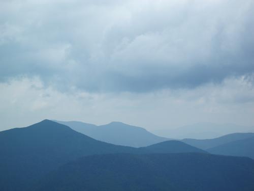 hazy view from Mount Passaconaway in New Hampshire